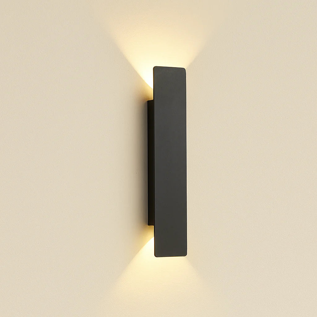 Black Linear Exterior Wall Sconces Modern Porch Patio Light Fixture Waterproof Outdoor Wall Lights