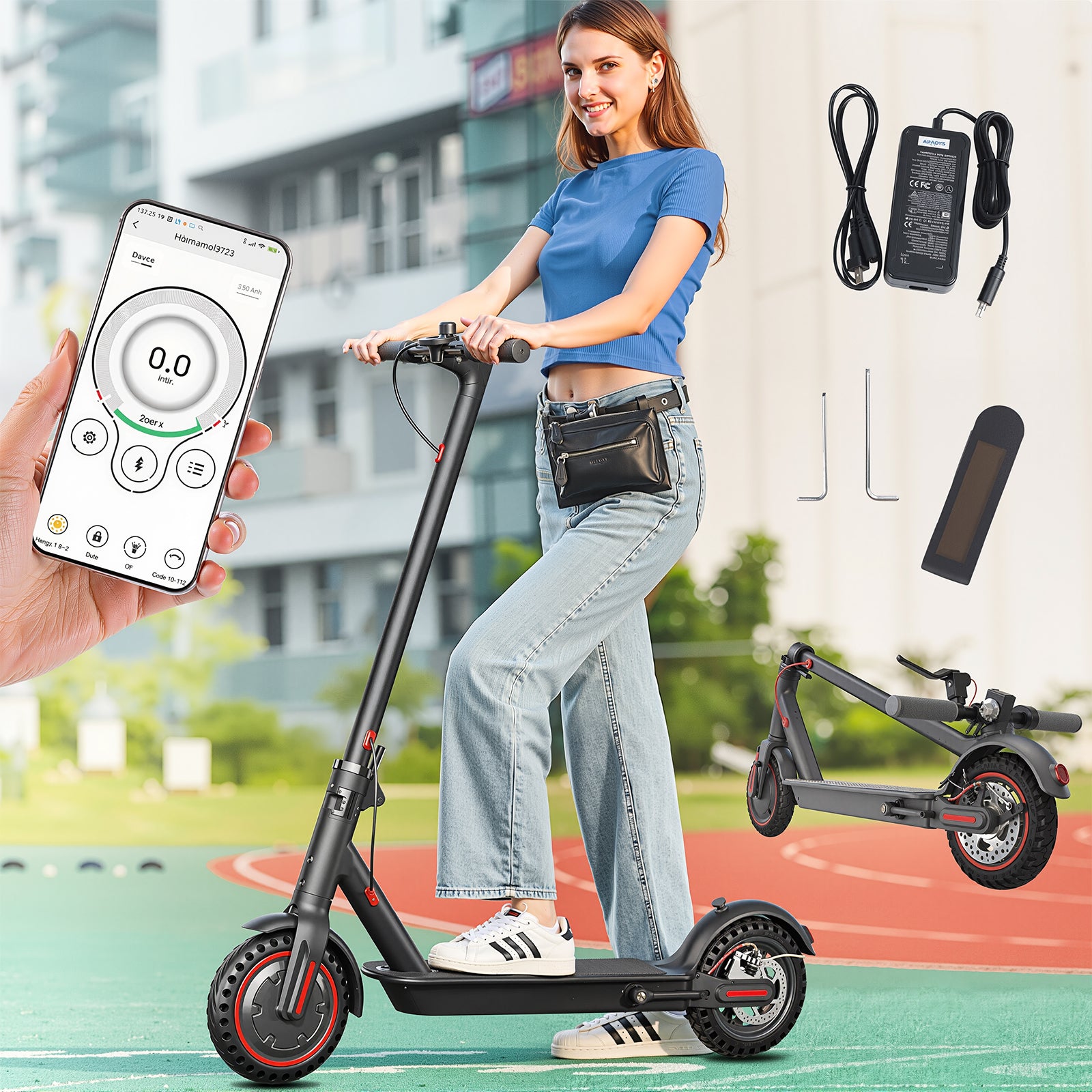 C4 Pro Commuter Scooter Foldable Electric Scooter With APP For Adults