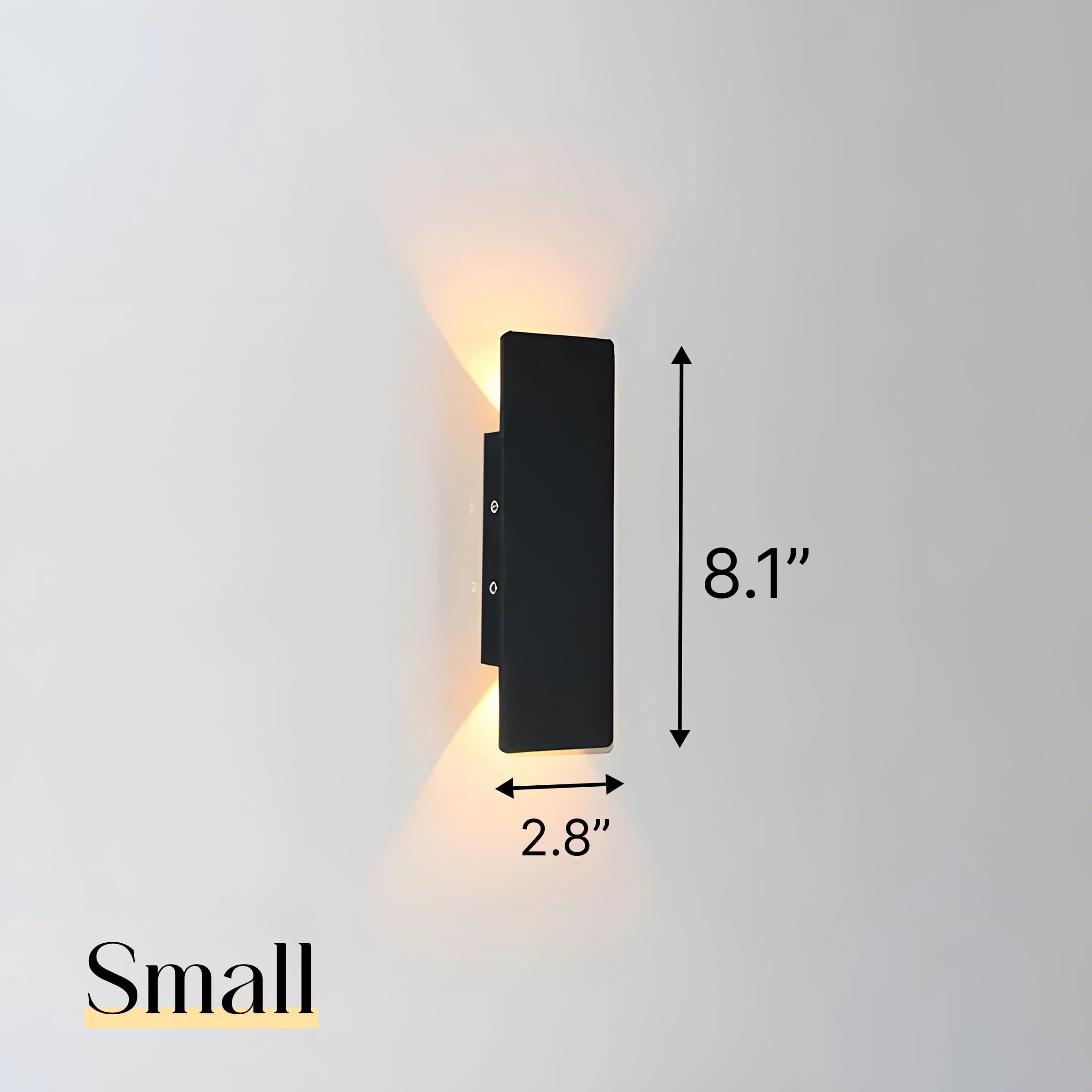 Black Linear Exterior Wall Sconces Modern Porch Patio Light Fixture Waterproof Outdoor Wall Lights