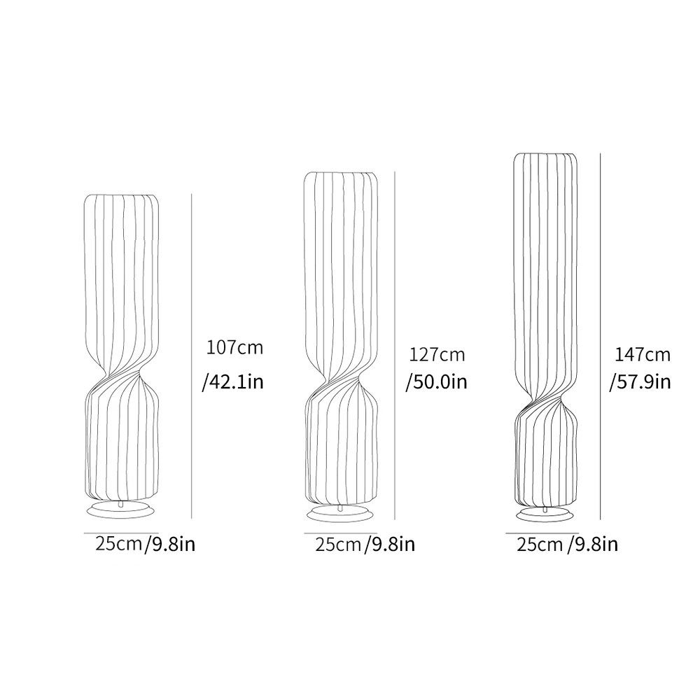 Nordic Minimalist Wabi Sabi Silk Floor Lamp Living Room Home Decor LED Standing Light