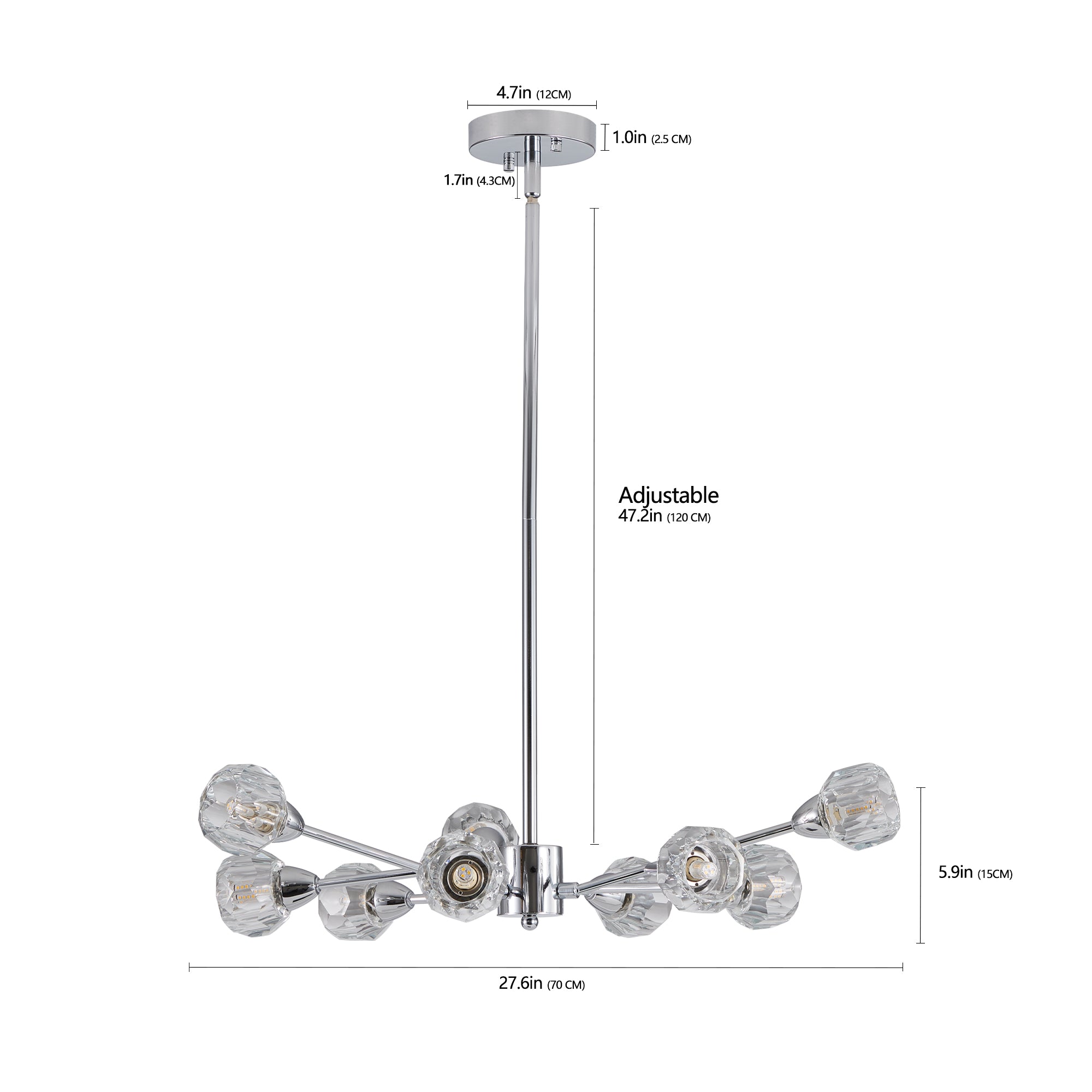 Modern Luxury Radiant Molecular Chandelier