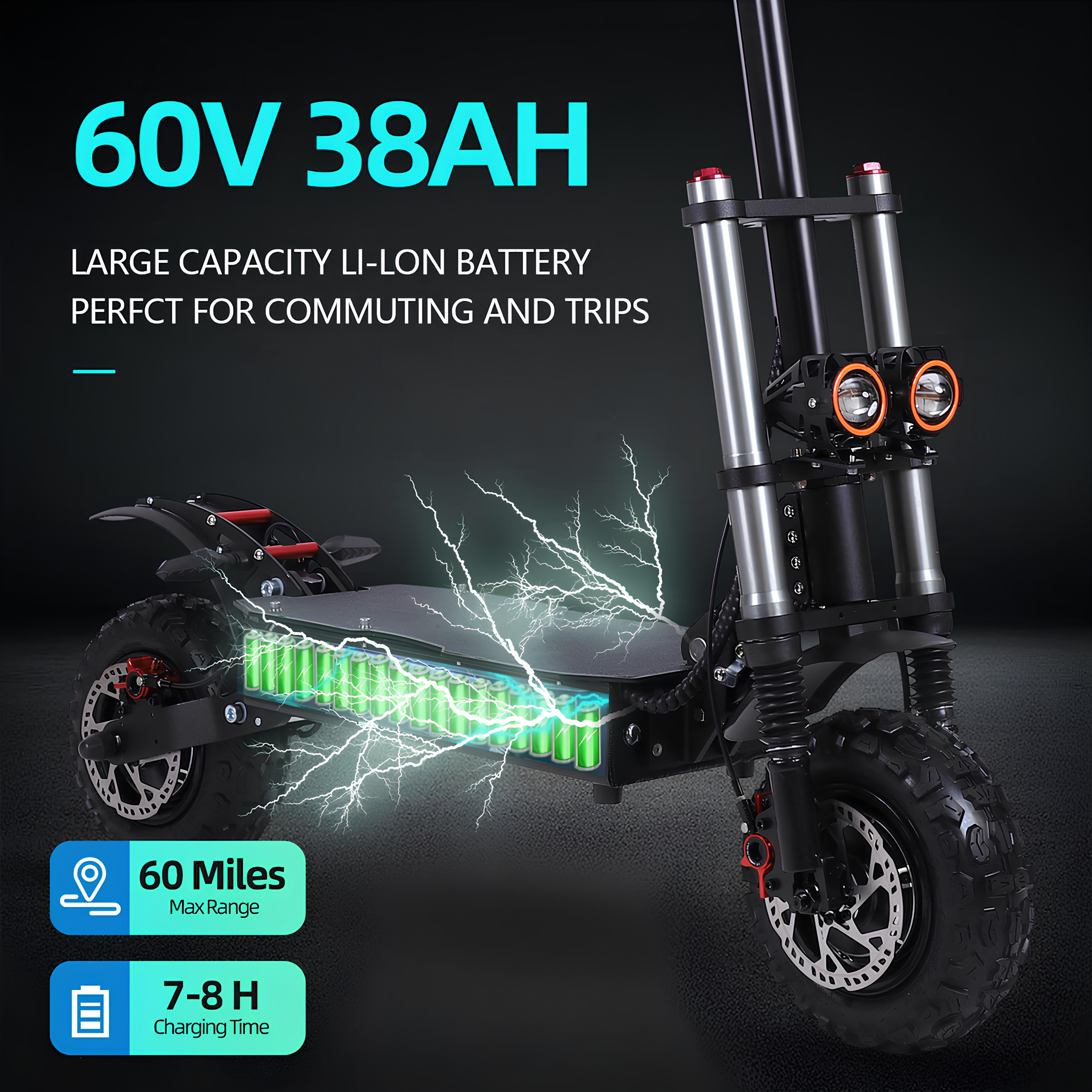 S60X Off Road Scooter Folding E-Scooter with Dual Motor Fast Electric Scooter