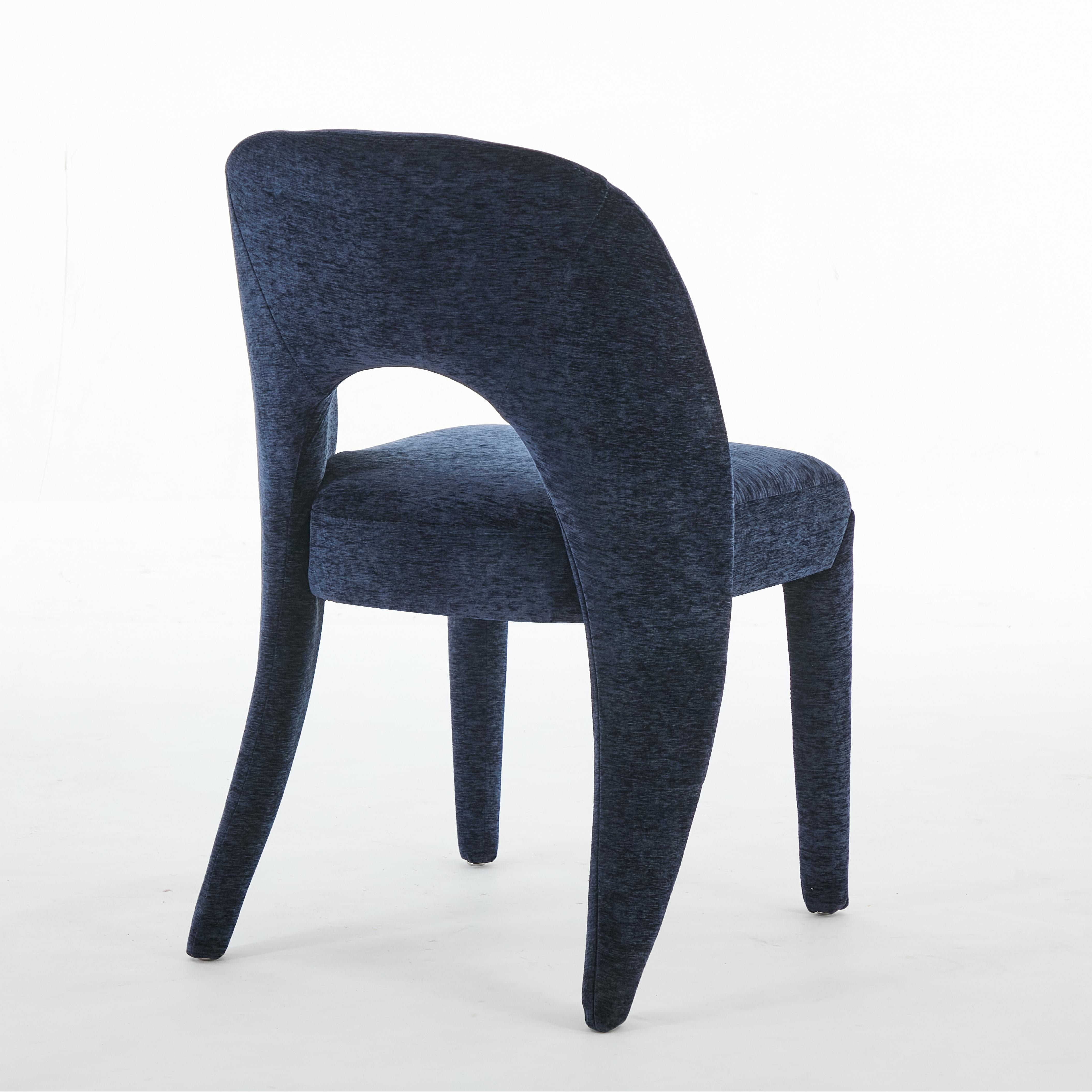 Set of 2 Dining Chairs Features a Hollowed-Out backrest Design for Restaurant Kitchens
