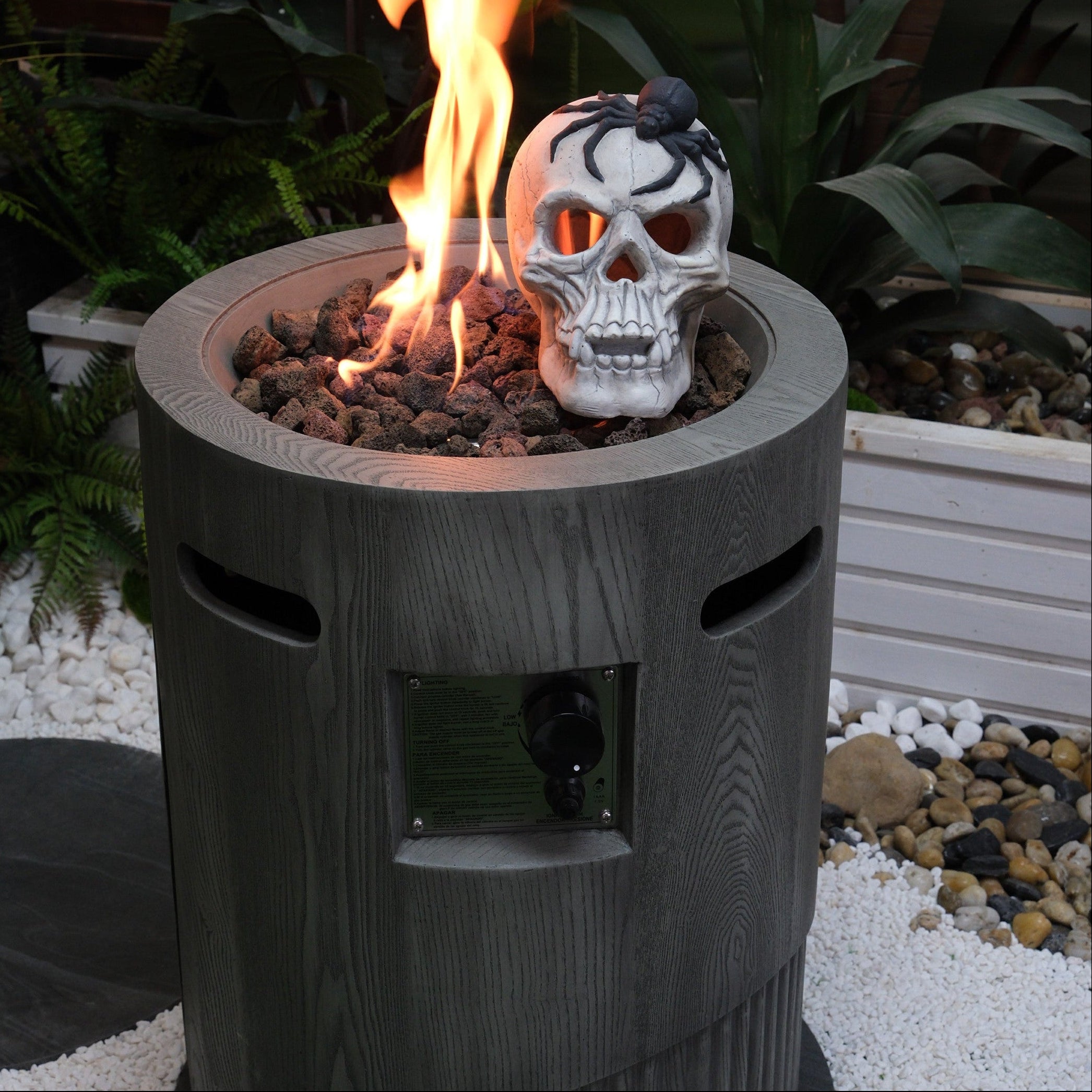 32000 BTU, CSA Certification Diameter 20 Inch Round Outdoor Gas Fire Pit, Contain 2.5kg Lava Stone And Rainproof Cover