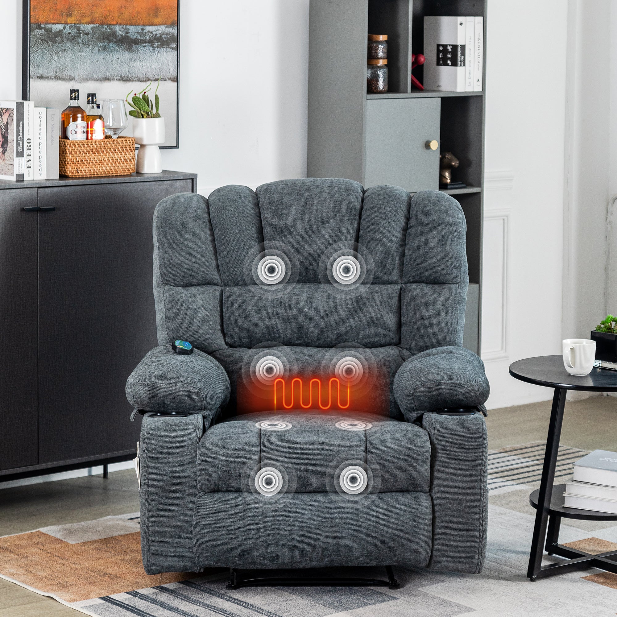 Massage Recliner Chair Sofa with Heating & Vibration – Full-Body Relaxation Lounge Seat