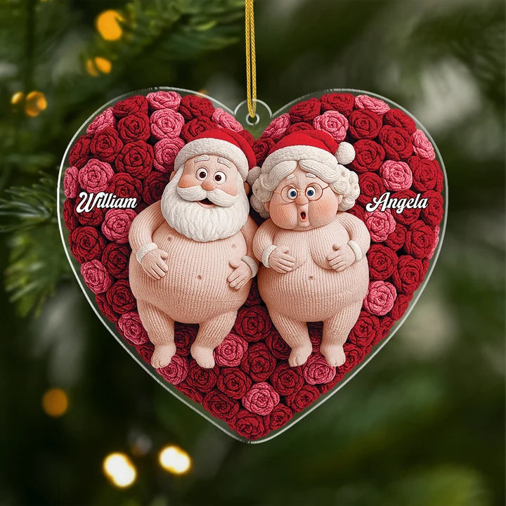 Custom Funny Wooden Christmas Ornament Personalized Couple Anniversary Wedding Gift for Husband and Wife Cozy Xmas With You
