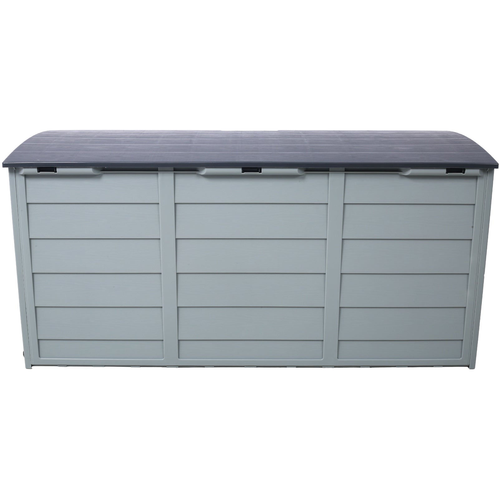 Outdoor Patio Transformable Sofa with Storage - Grey Plastic Design for Courtyard and Backyard Use