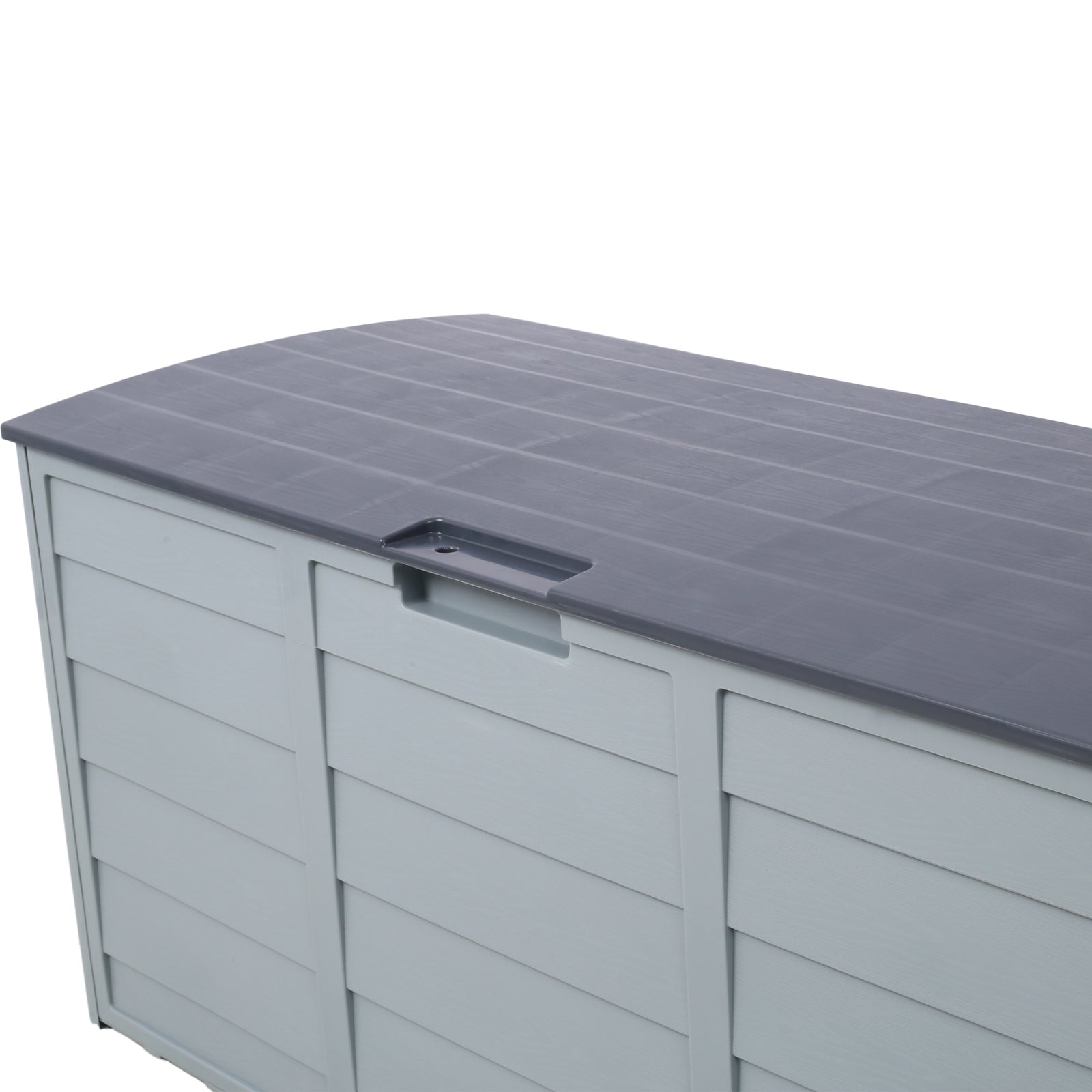 Outdoor Patio Transformable Sofa with Storage - Grey Plastic Design for Courtyard and Backyard Use