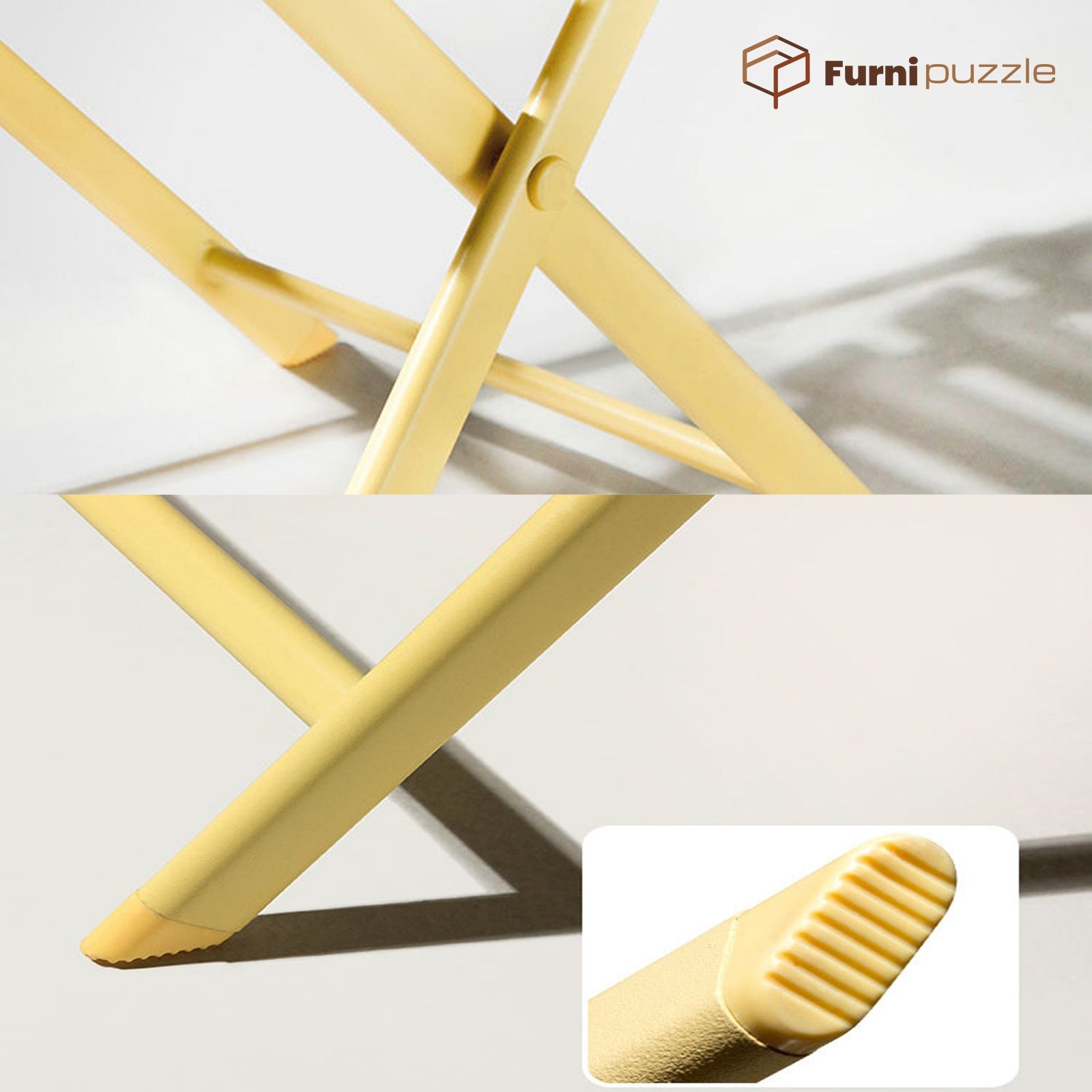Garden Patio Foldable Round Table 3 Piece Set of Foldable Patio Table and Chairs