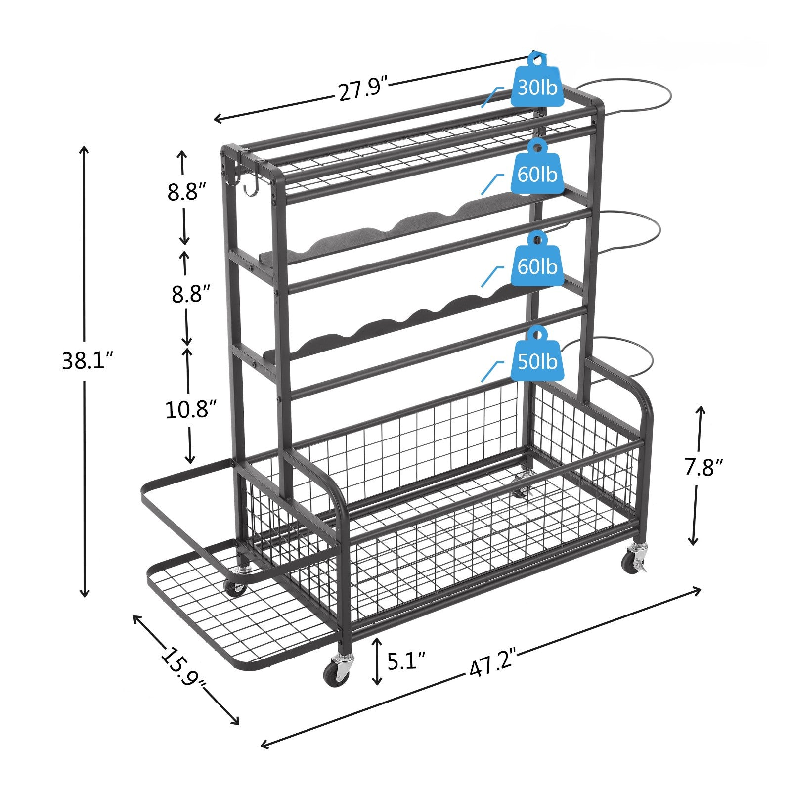 Equip Storage Rack Dumbbell Rack Multi-use Storage Rack