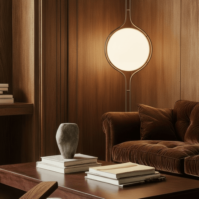 Cream Orb Floor to Ceiling Lamp Soft Ambient Light