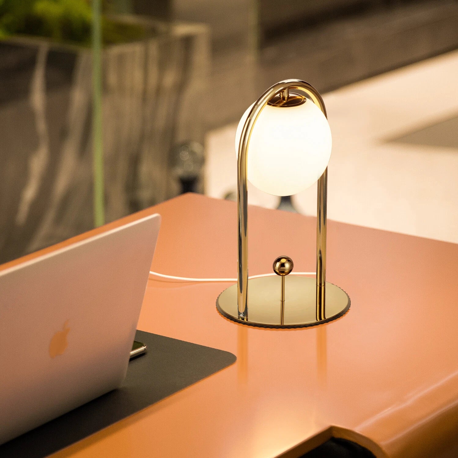 Minimalist Cream Bedside Table Lamp