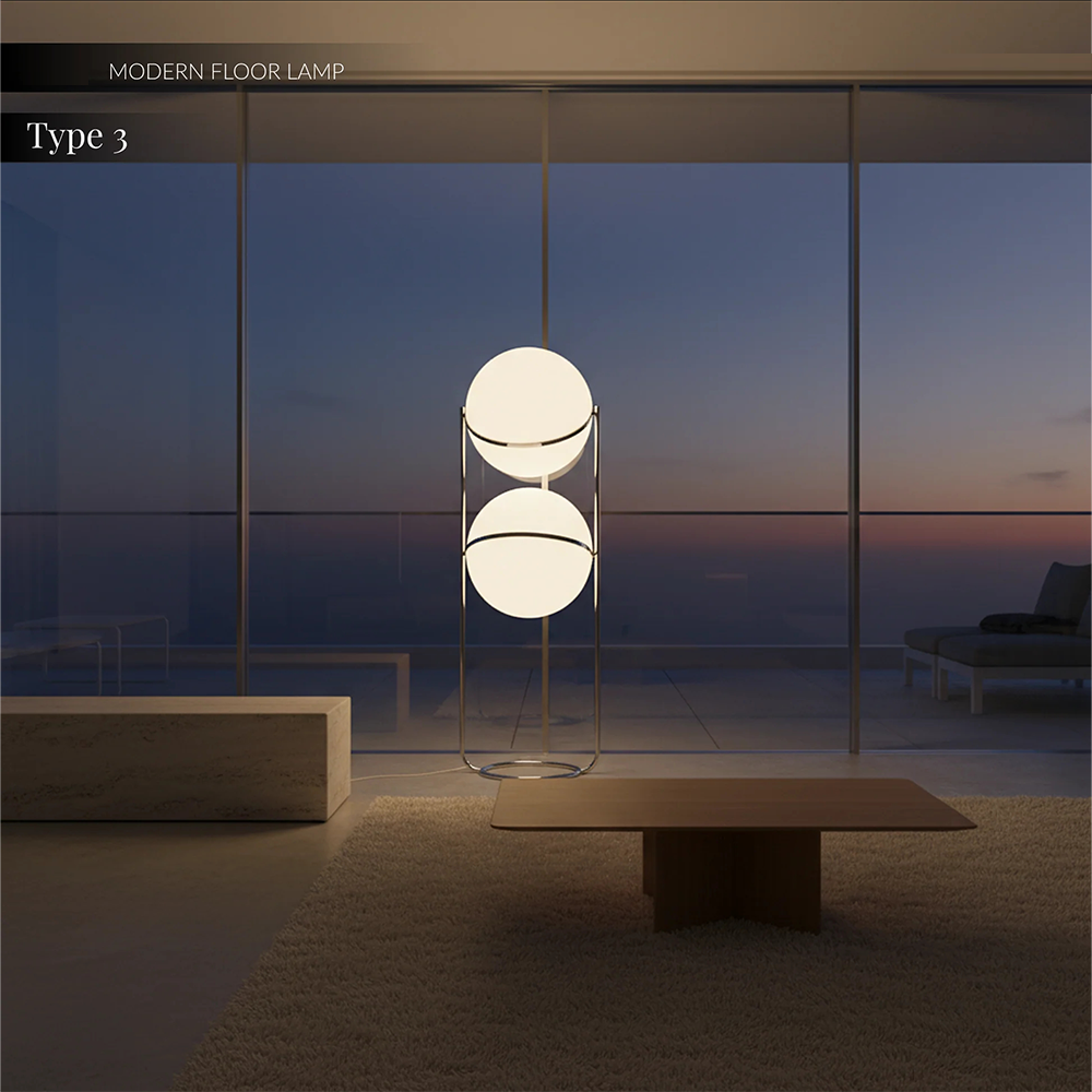 Modernes Design LED Ball Floor Lamp Illuminating Home Decor