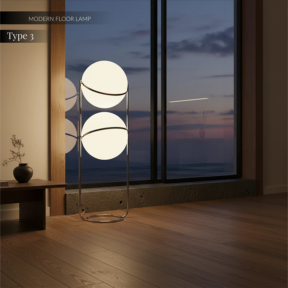 Modernes Design LED Ball Floor Lamp Illuminating Home Decor