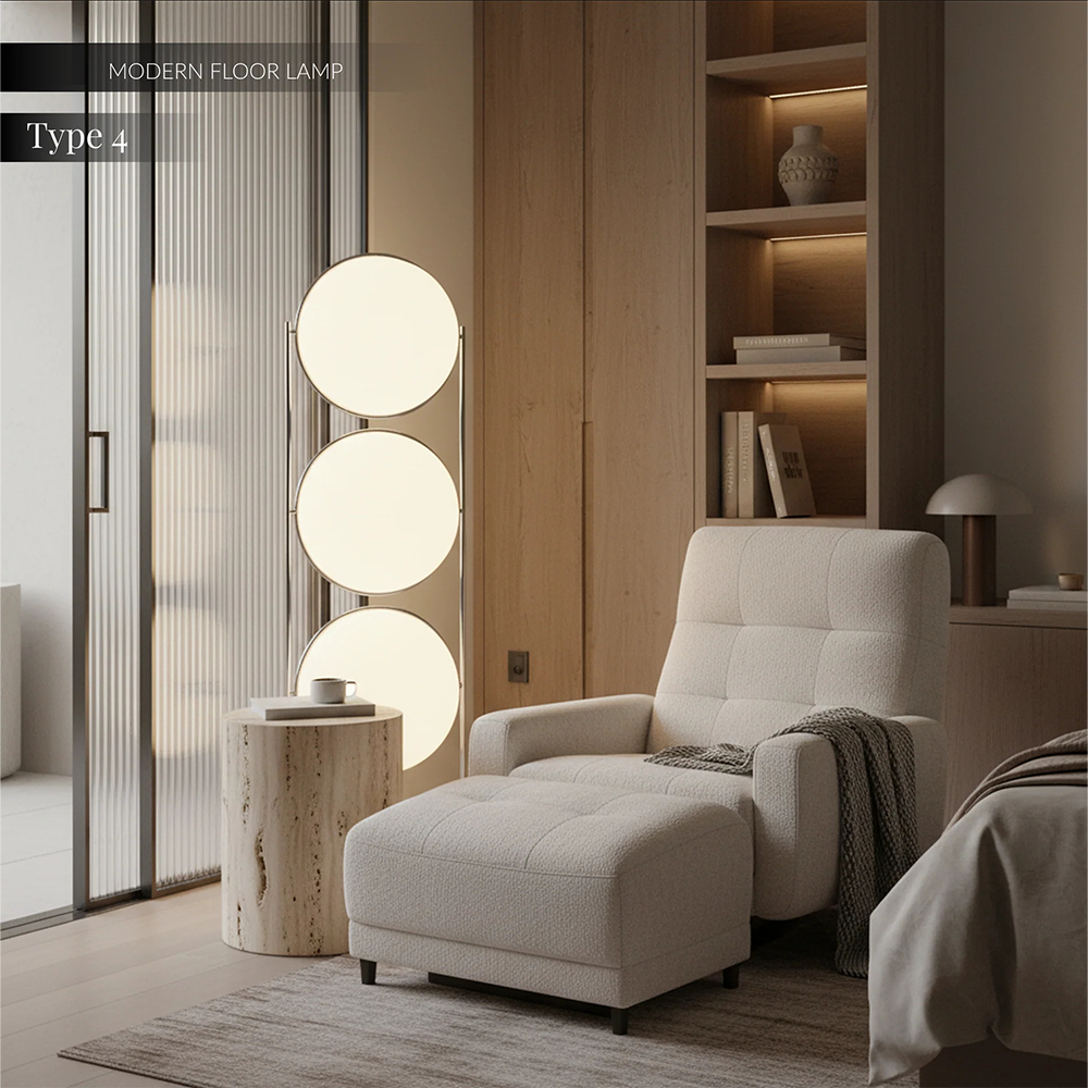 Modernes Design LED Ball Floor Lamp Illuminating Home Decor