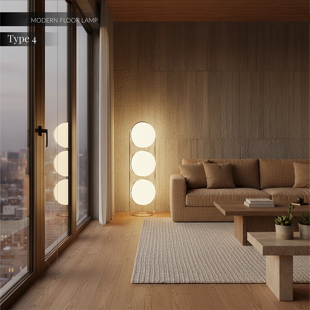 Modernes Design LED Ball Floor Lamp Illuminating Home Decor