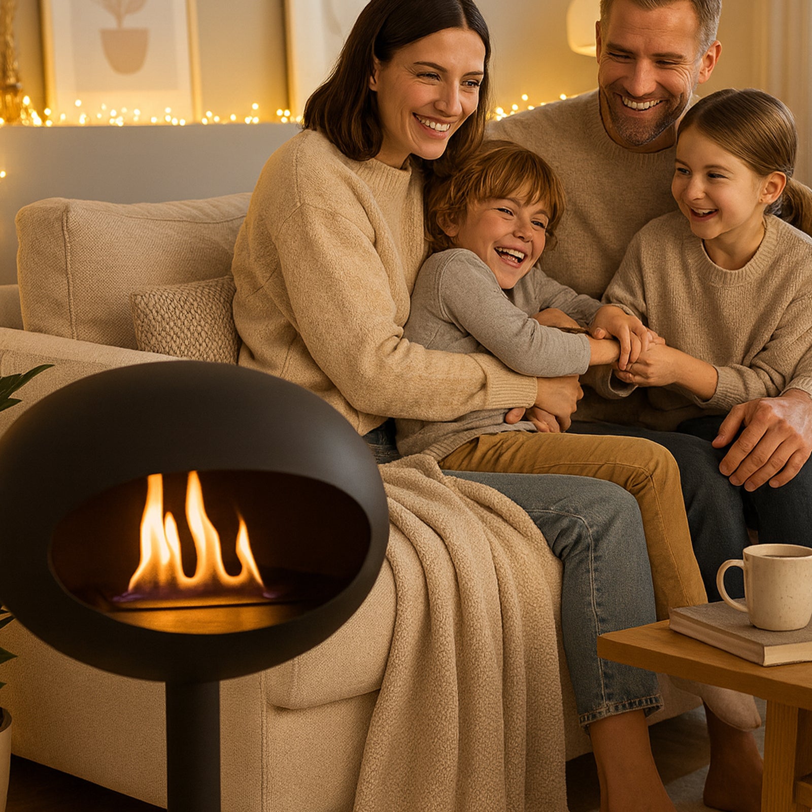 Minimalist Bio-Ethanol Fireplace for Smoke-Free Luxury Living