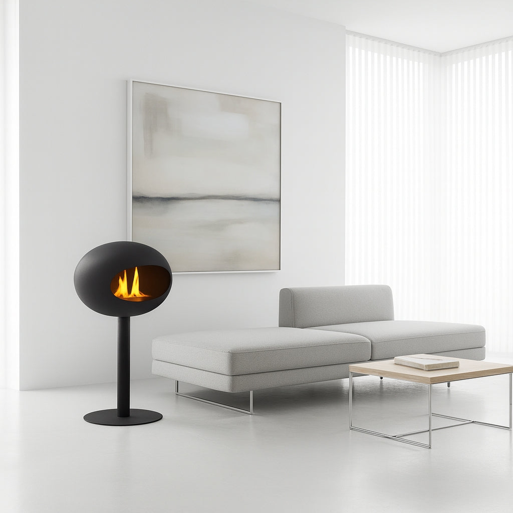 Minimalist Bio-Ethanol Fireplace for Smoke-Free Luxury Living