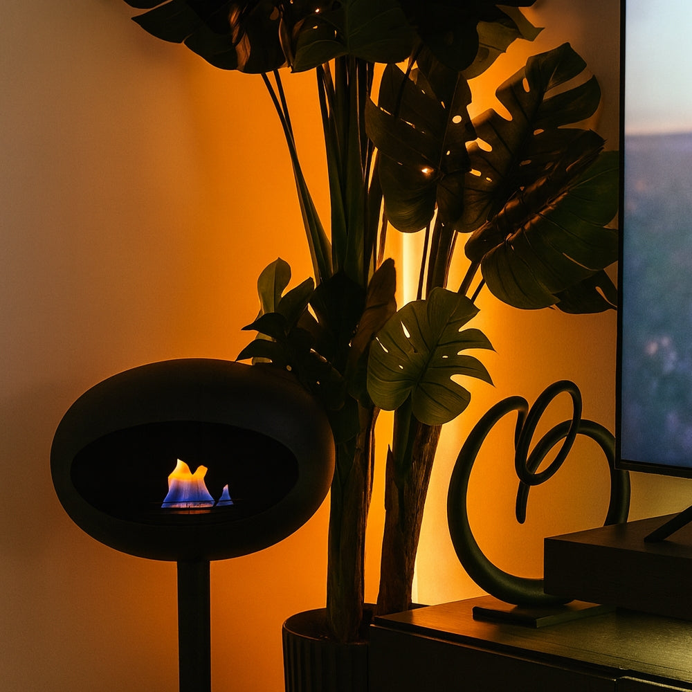 Minimalist Bio-Ethanol Fireplace for Smoke-Free Luxury Living