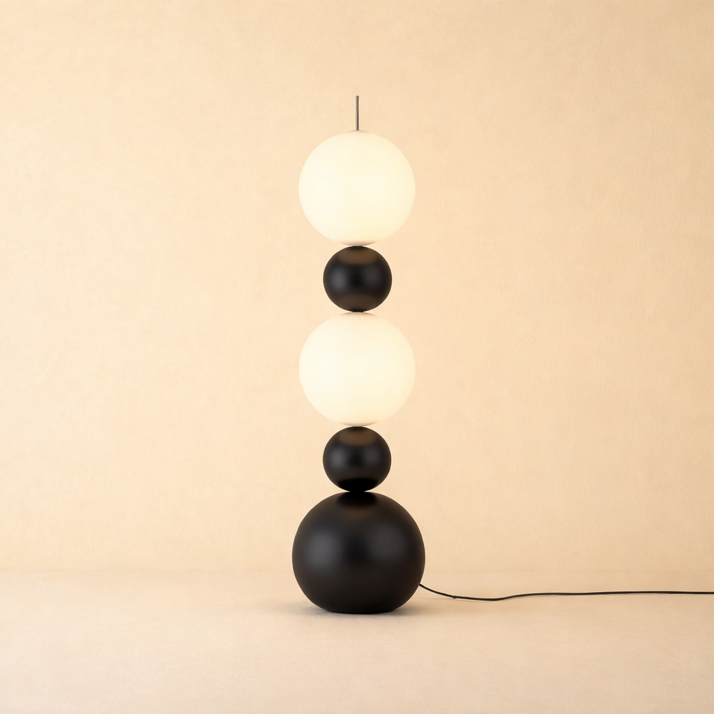 Modern LED Floor Lamp with Foot Switch 3-Color Ambient Lighting Energy-Saving Funky Fruit Design