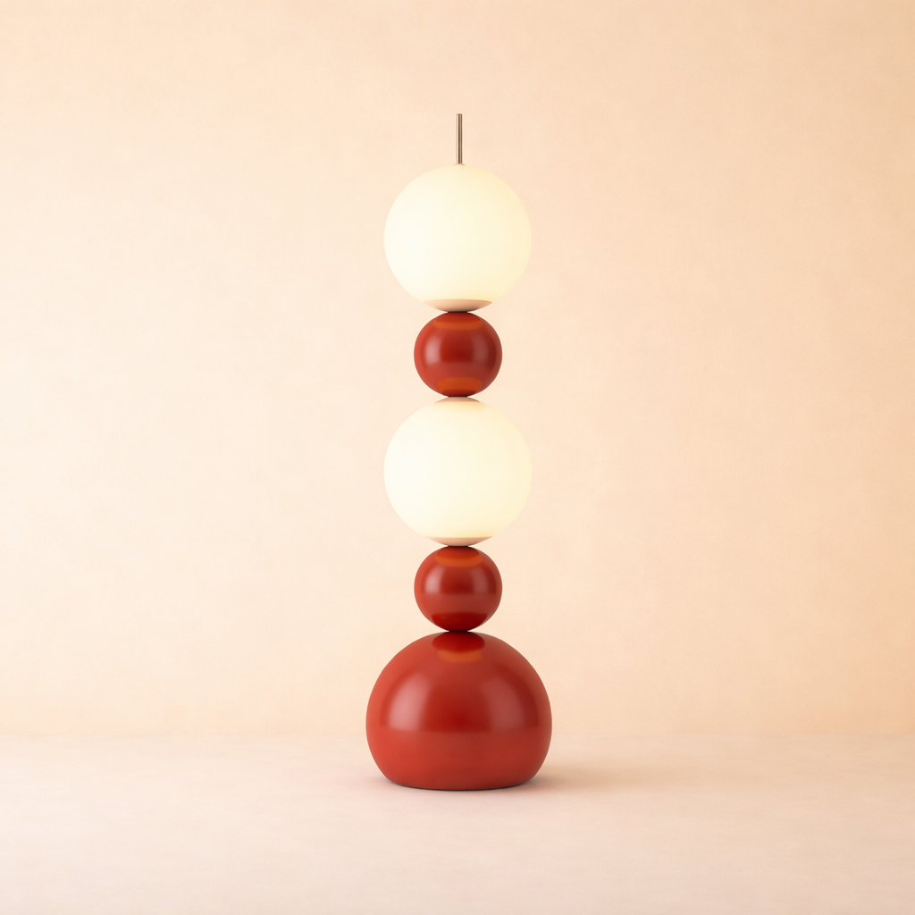 Modern LED Floor Lamp with Foot Switch 3-Color Ambient Lighting Energy-Saving Funky Fruit Design