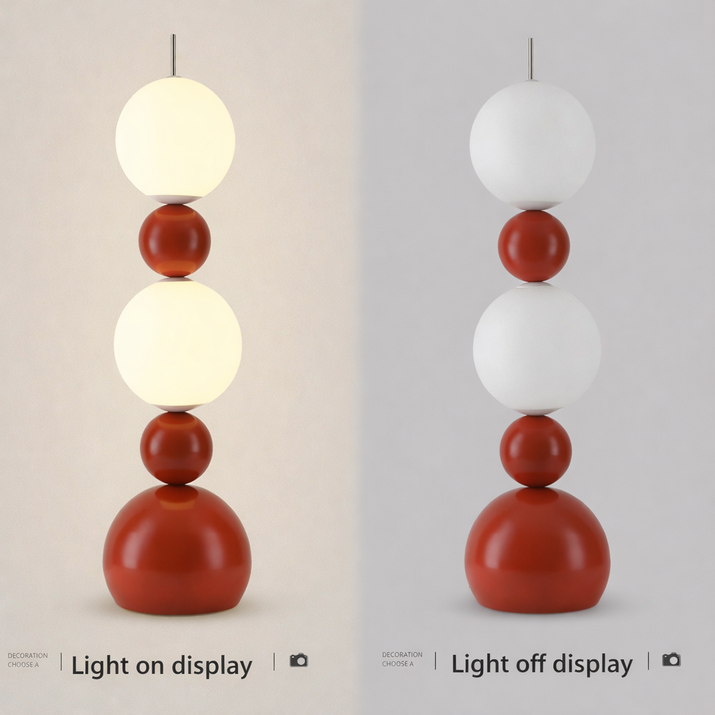 Modern LED Floor Lamp with Foot Switch 3-Color Ambient Lighting Energy-Saving Funky Fruit Design