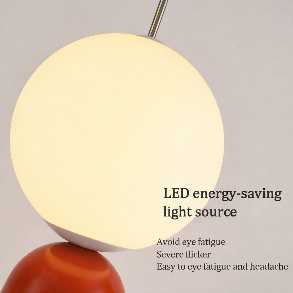 Modern LED Floor Lamp with Foot Switch 3-Color Ambient Lighting Energy-Saving Funky Fruit Design