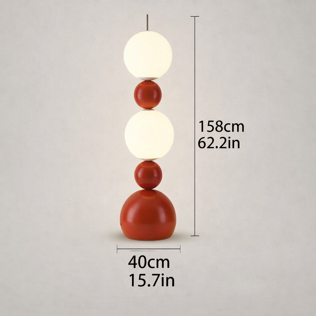 Modern LED Floor Lamp with Foot Switch 3-Color Ambient Lighting Energy-Saving Funky Fruit Design