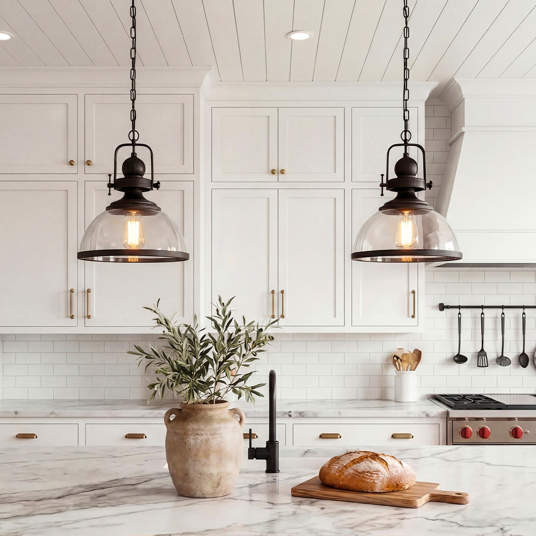 Clear Glass Pendant Lighting Retro Industrial Ceiling Light - product image 1