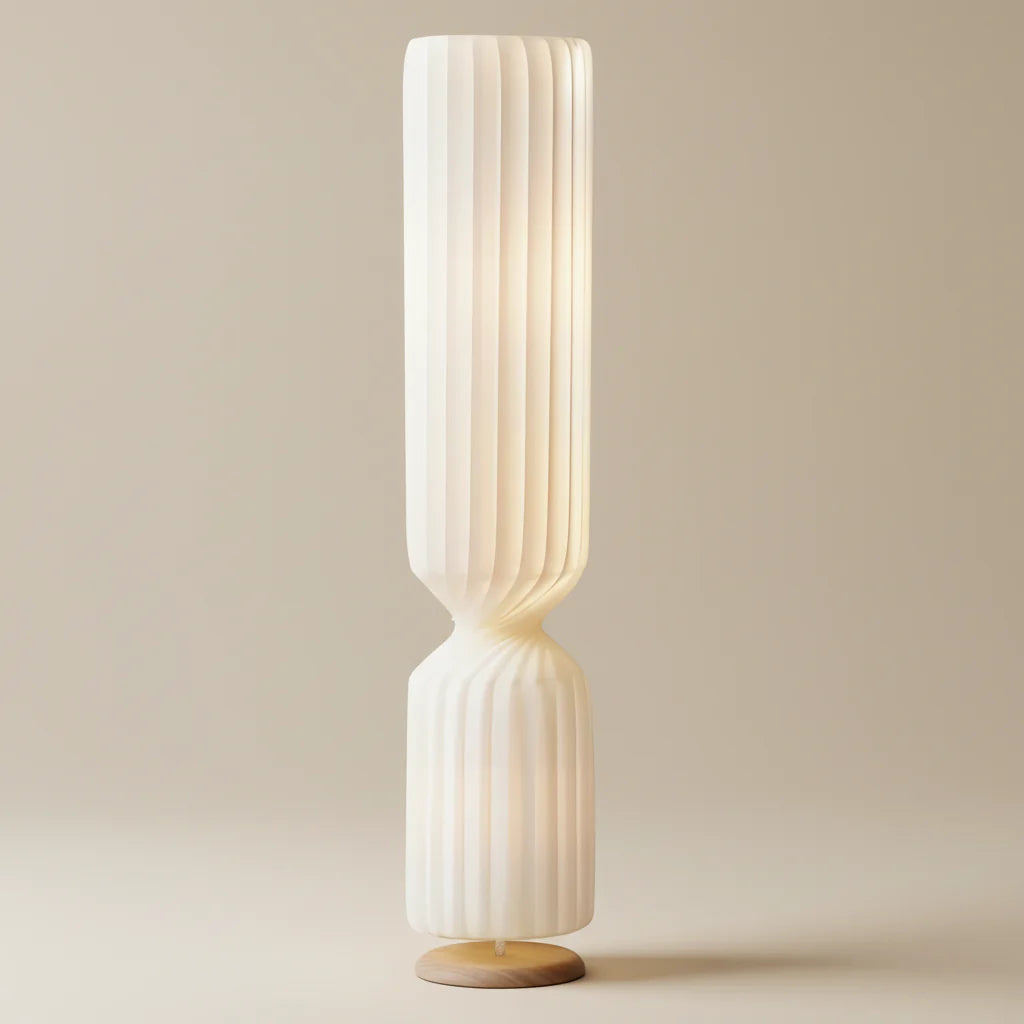 Nordic Minimalist Wabi Sabi Silk Floor Lamp Living Room Home Decor LED Standing Light