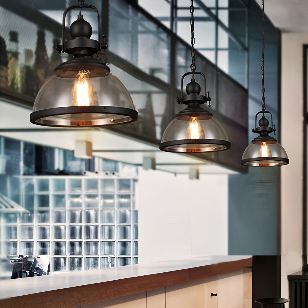 Clear Glass Pendant Lighting Retro Industrial Ceiling Light - product image 7