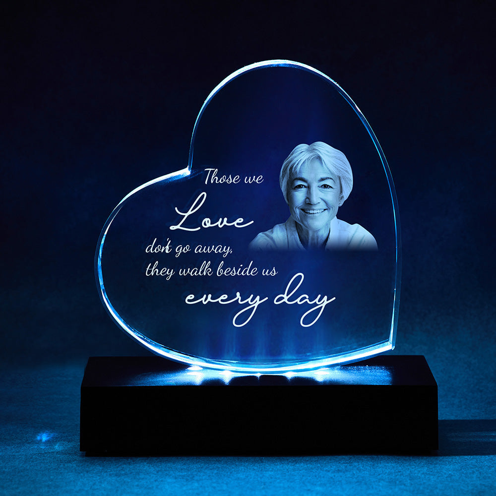 Custom 2D Heart Crystal Photo Frame