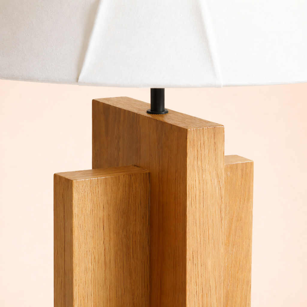 Natural Wood Floor Lamp Minimalist Wooden Floor Light