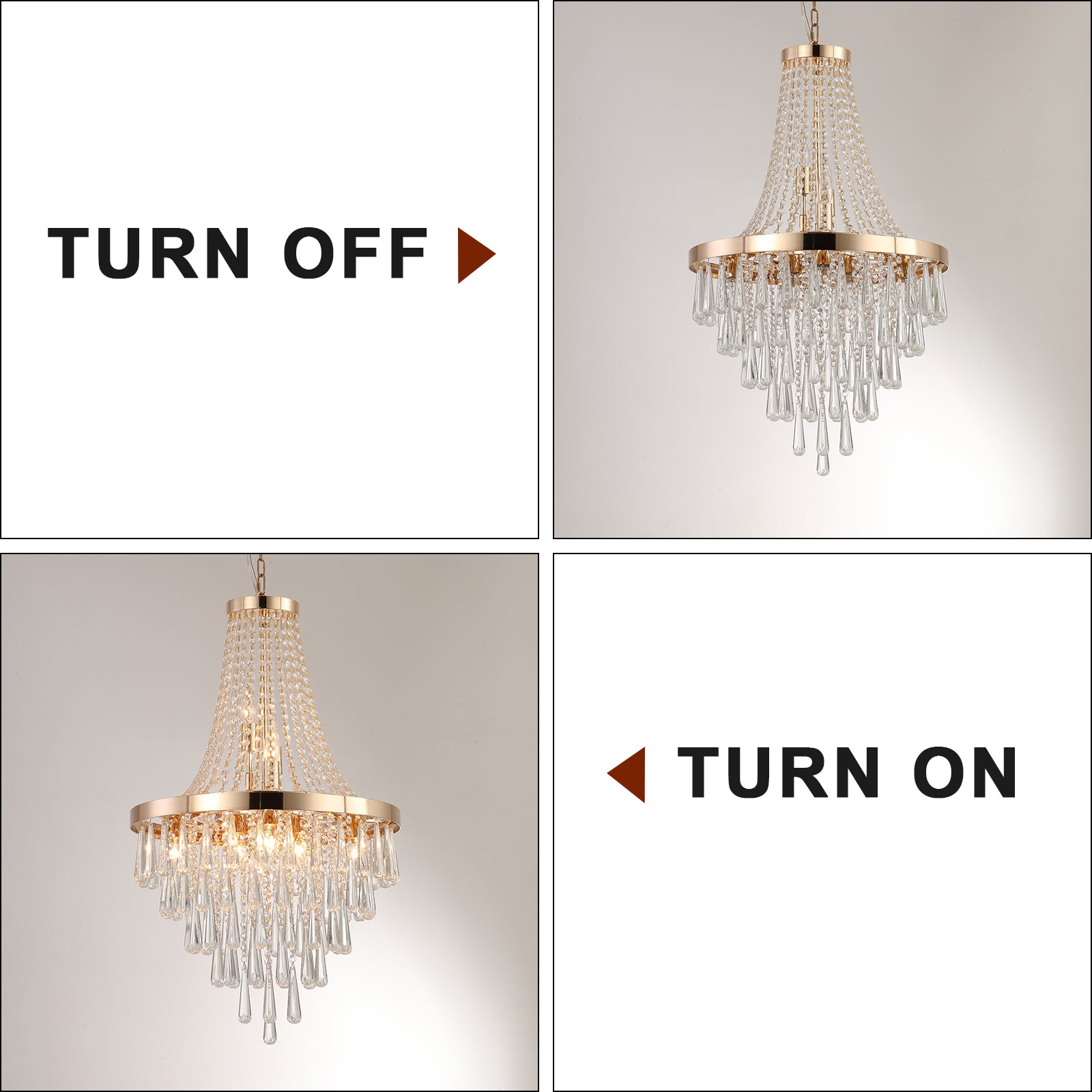 Luxury Chrome Crystal Chandelier