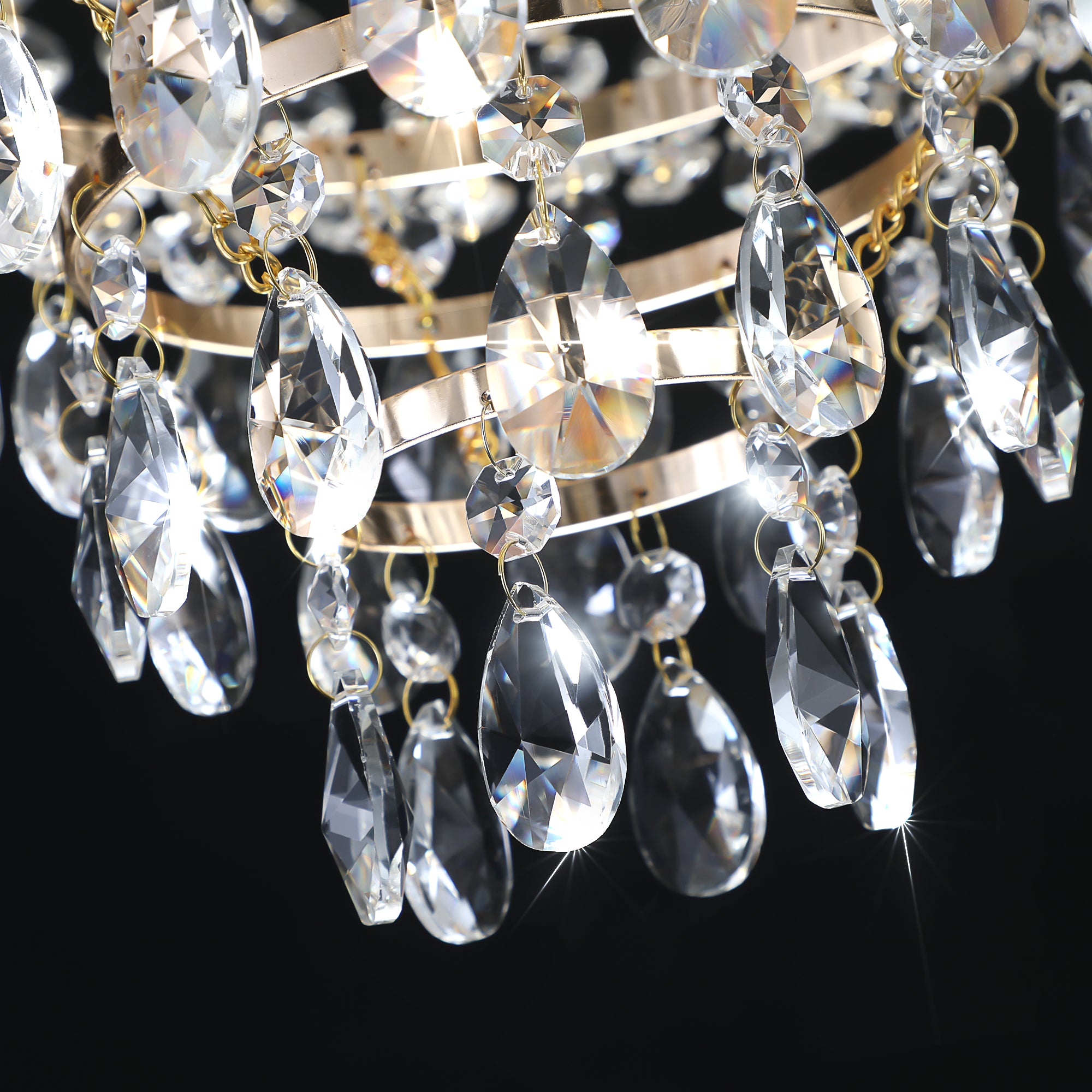 Luxury Gold Crystal Chandelier Ceiling Light