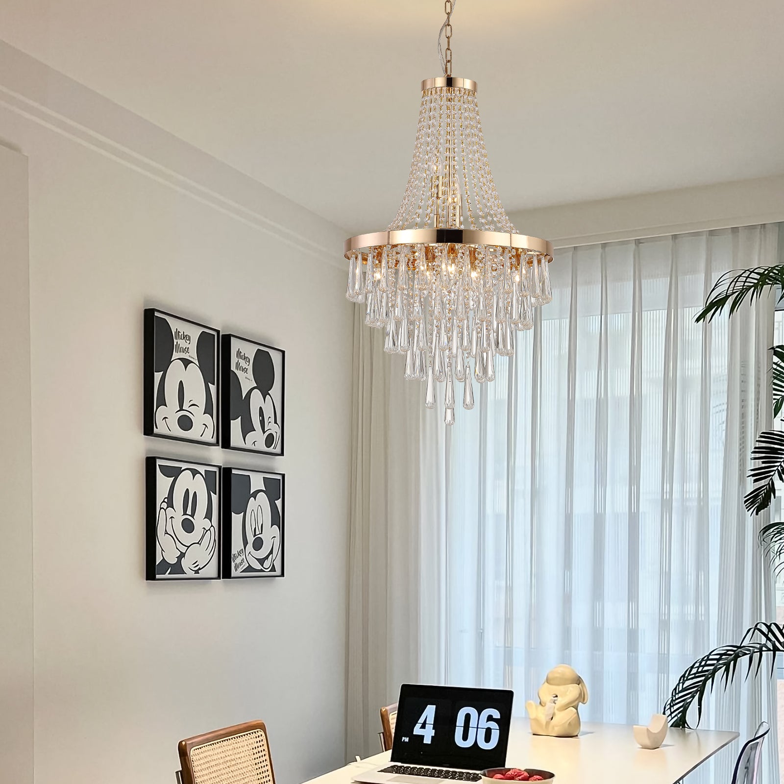 Luxury Chrome Crystal Chandelier