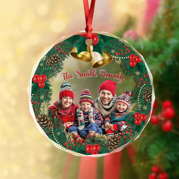 Personalized Family Photo Christmas Ornament Custom Family Keepsake Gift