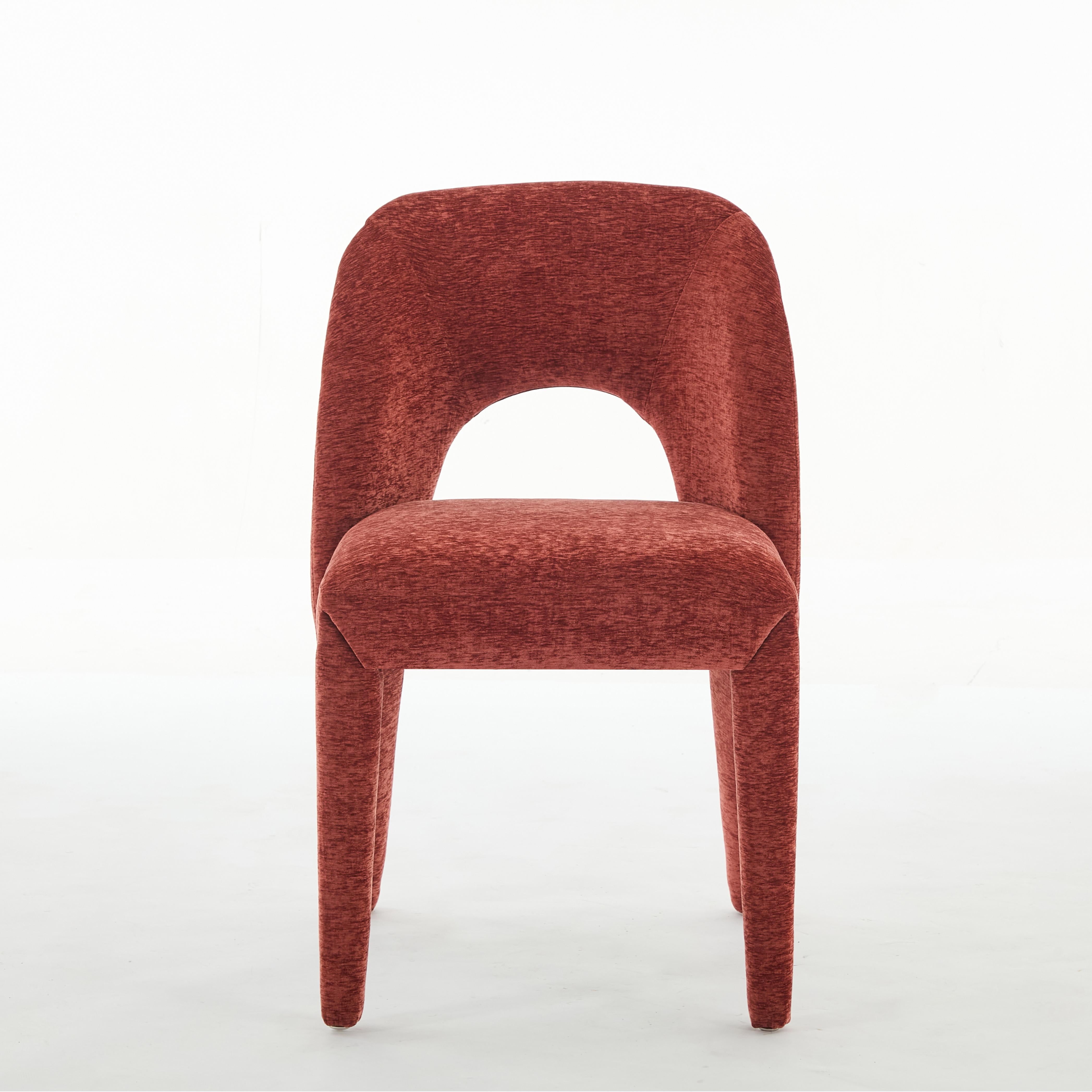 Set of 2 Dining Chairs Features a Hollowed-Out backrest Design for Restaurant Kitchens