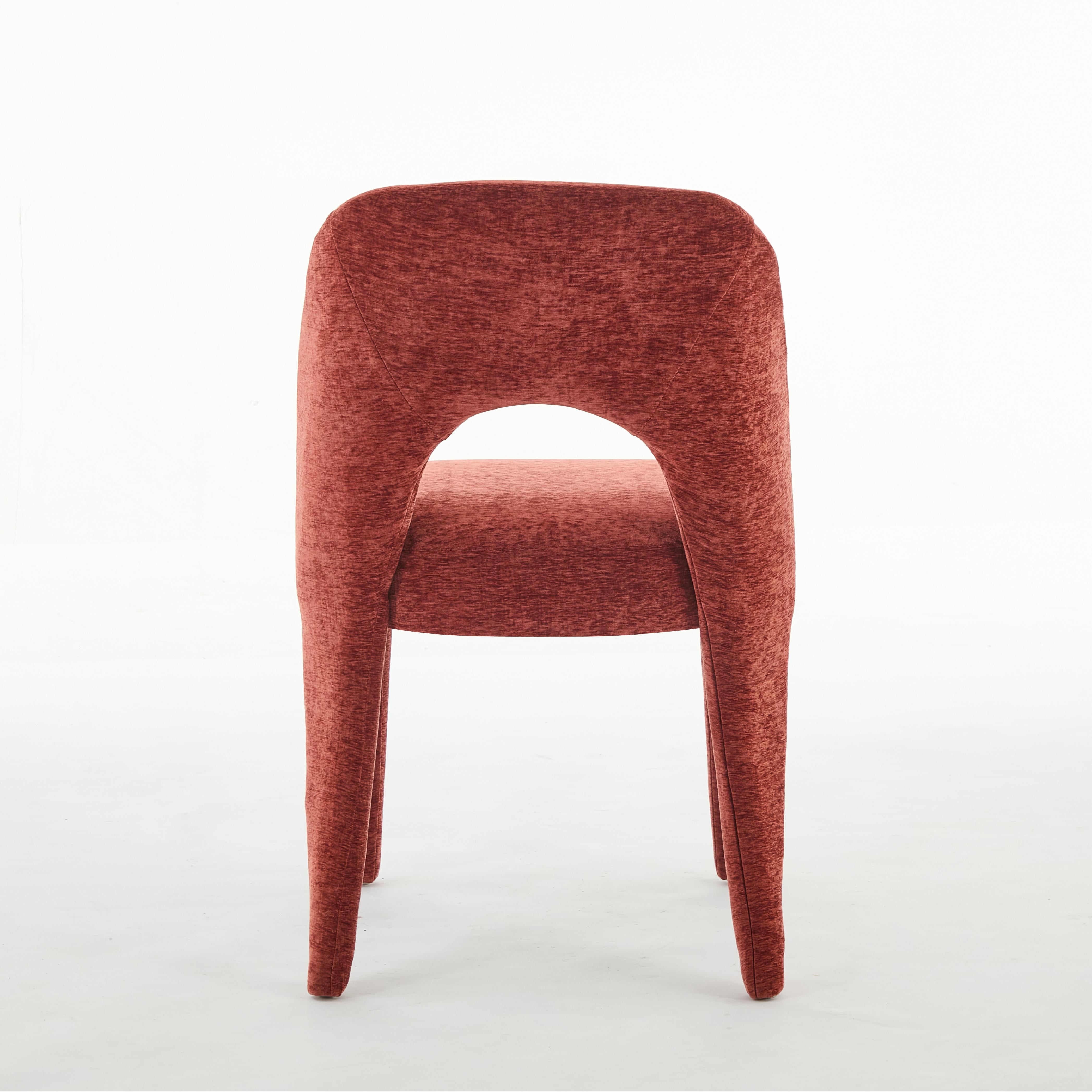 Set of 2 Dining Chairs Features a Hollowed-Out backrest Design for Restaurant Kitchens