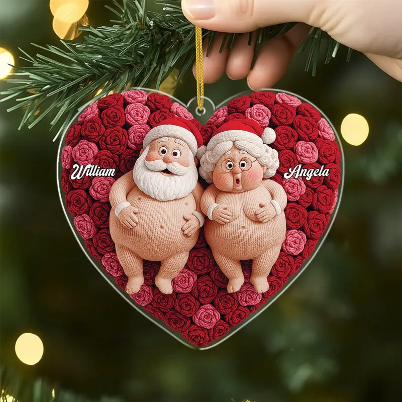 Custom Funny Wooden Christmas Ornament Personalized Couple Anniversary Wedding Gift for Husband and Wife Cozy Xmas With You