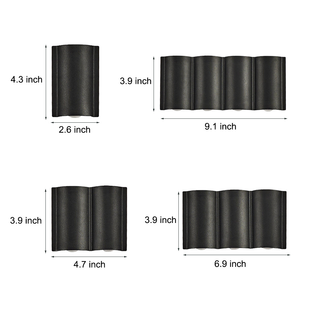 Up and down Outdoor Wall Lights Modern Wave-Shaped LED Light - product image 17