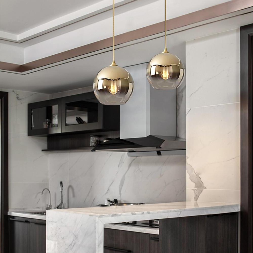 Glass Round Pendant Light Modern Single-Ball Ceiling Light - product image 6