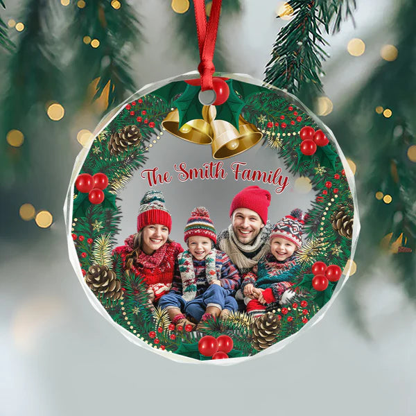 Personalized Family Photo Christmas Ornament Custom Family Keepsake Gift