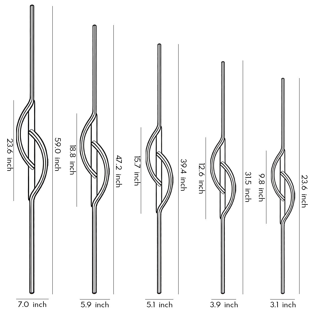 Modern Linear Wall Sconce Creative Black Aluminum Lamp - product image 14