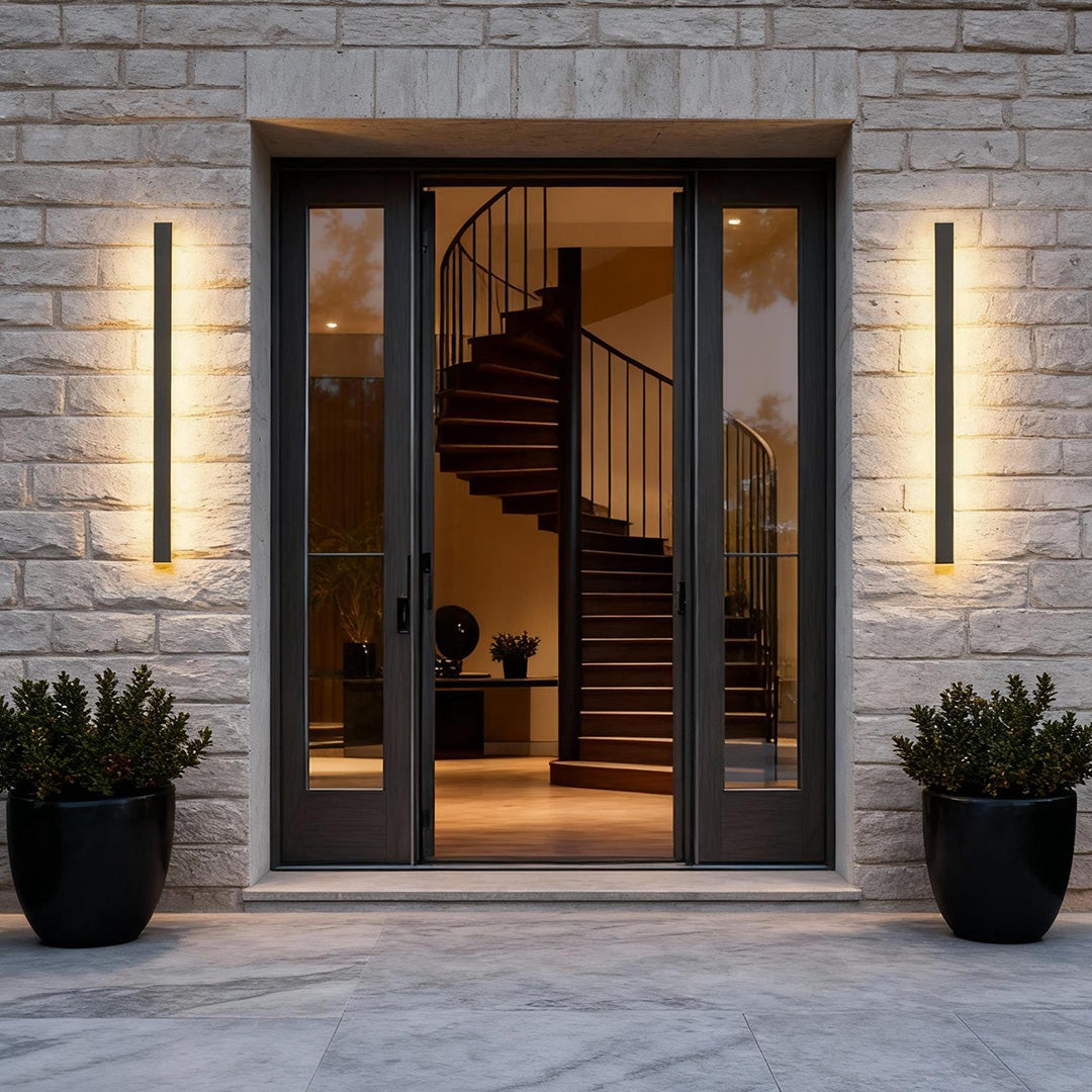 Outdoor Strip Wall Light Black Linear LED Integrated Light - product image 5