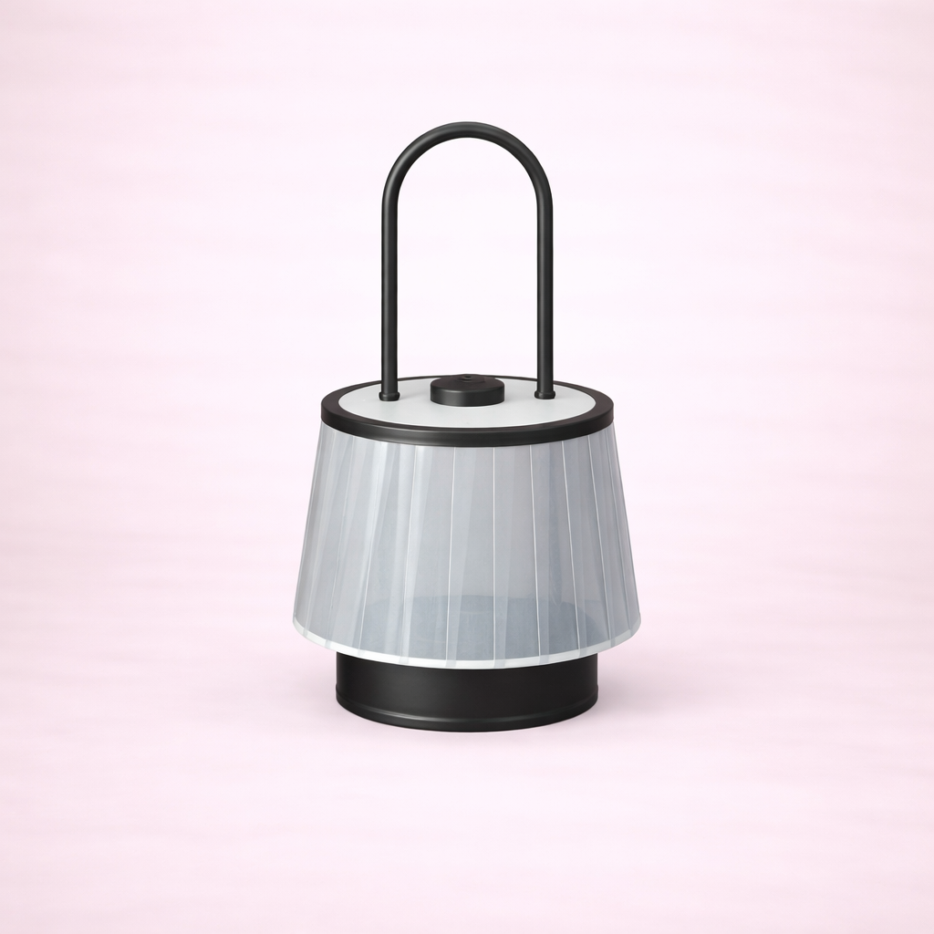 Minimalist Fabric Accent Table Lamp with USB Charging