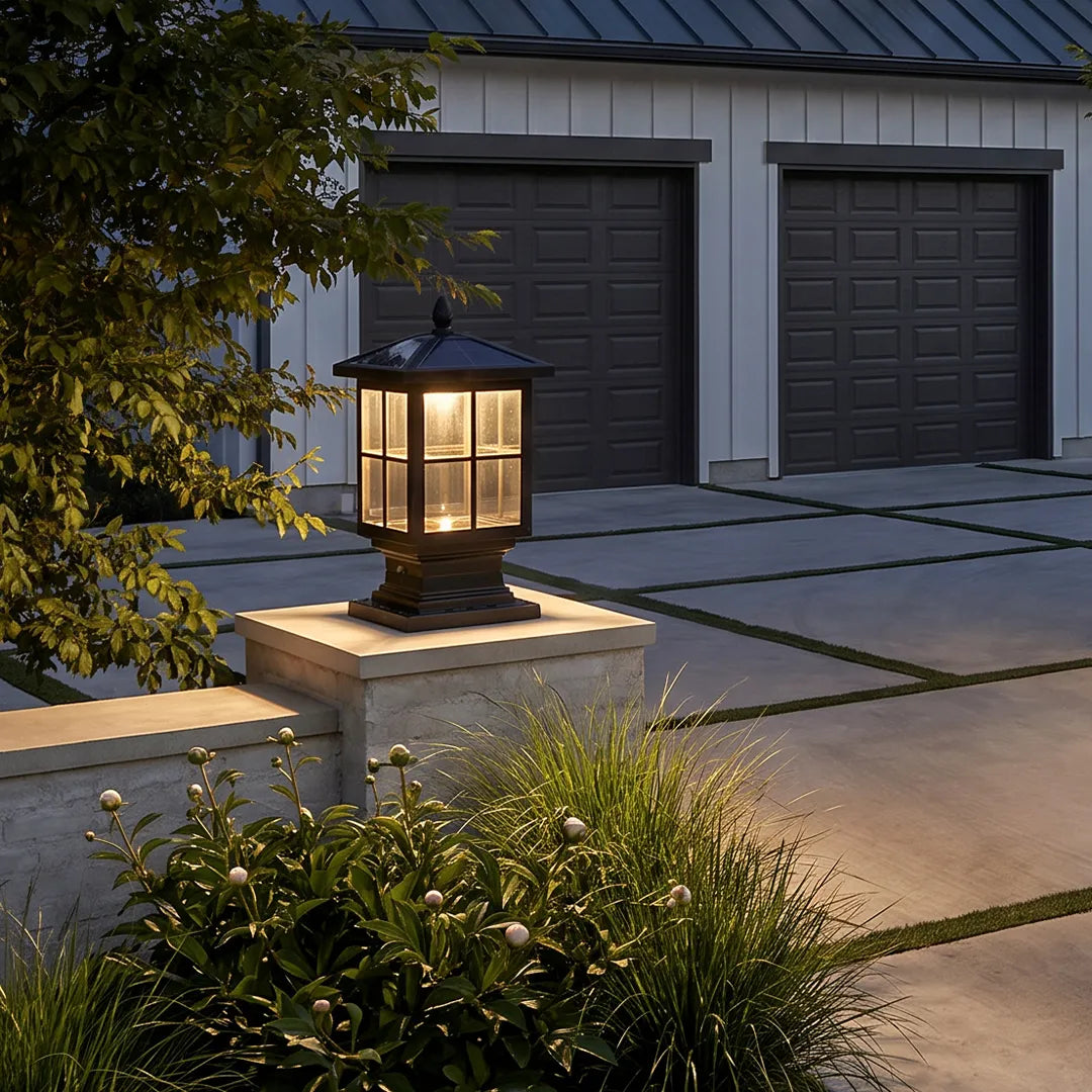 Stone Light Pillar Traditional Black Waterproof LED Light - product image 2