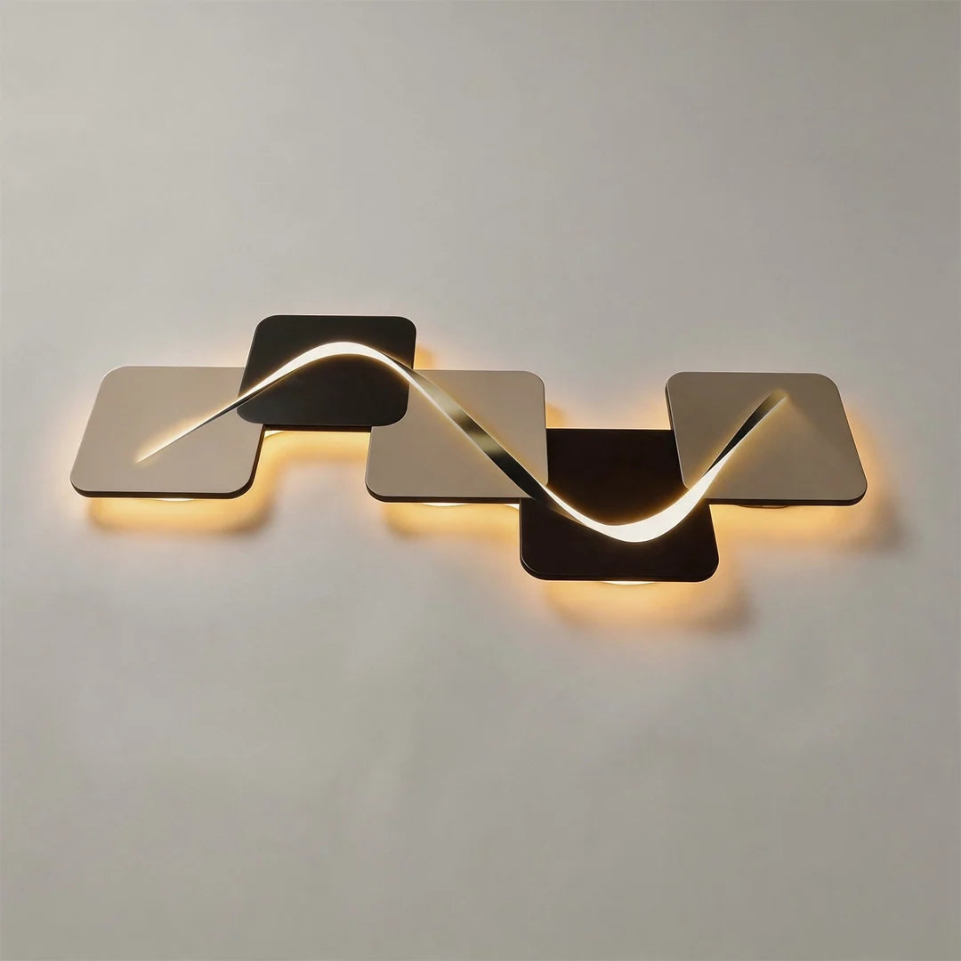 Wave Pattern Wall Sconce Geometric LED Art Decorative Light - product image 6
