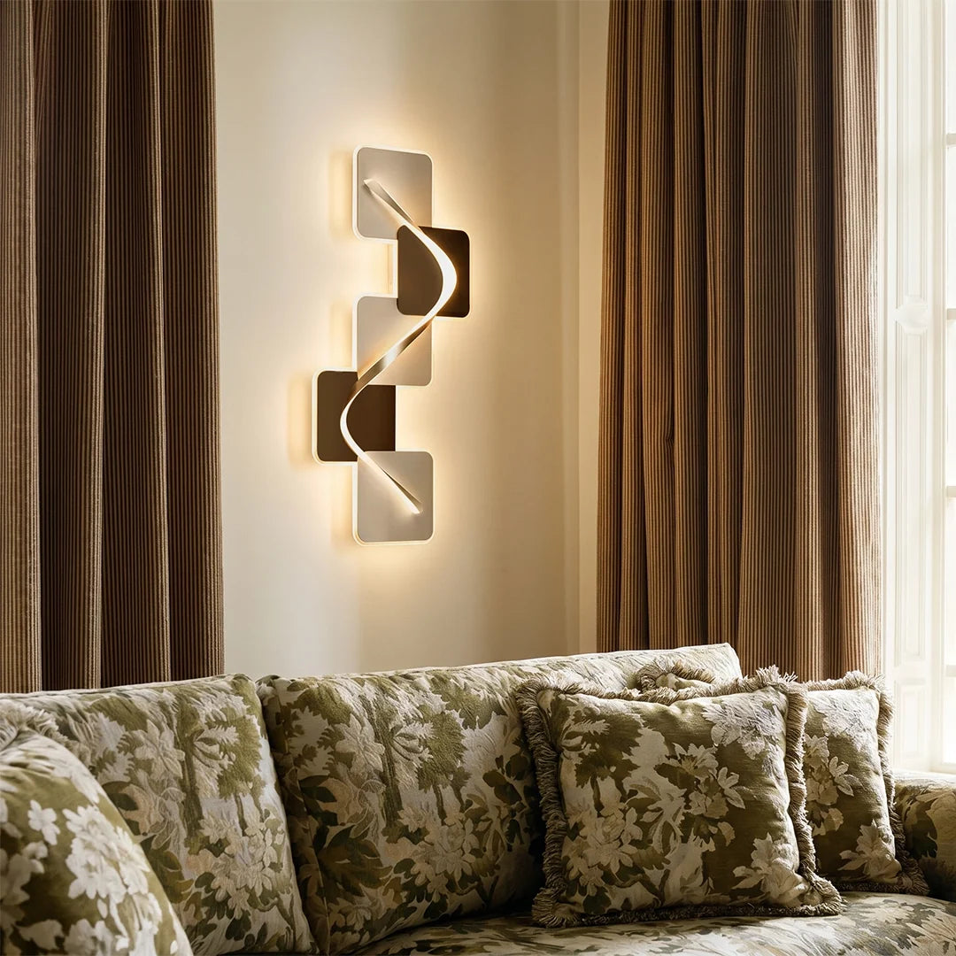 Wave Pattern Wall Sconce Geometric LED Art Decorative Light - product image 2