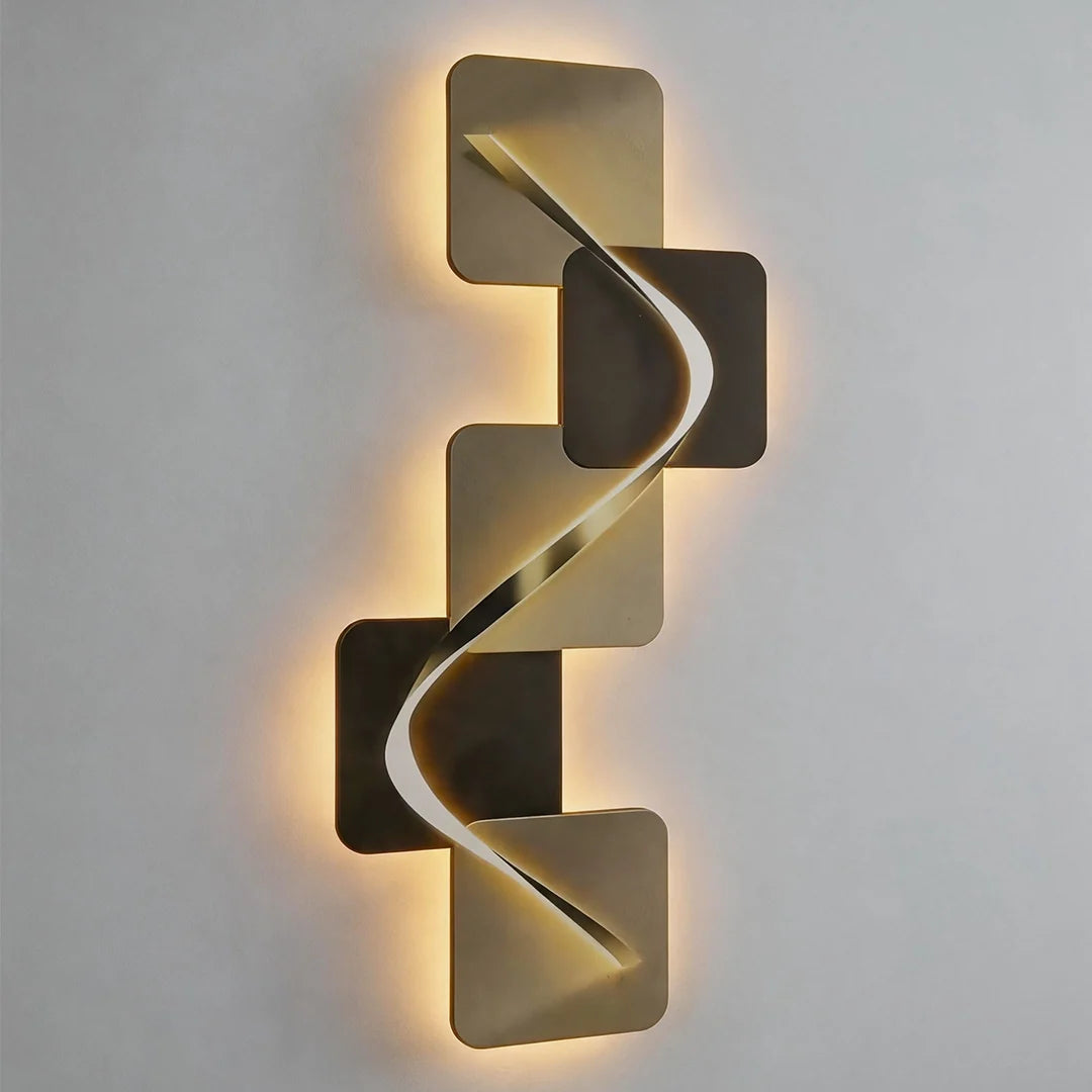 Wave Pattern Wall Sconce Geometric LED Art Decorative Light - product image 8